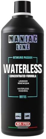 Ma-Fra MANIAC LINE, Waterless, Prodotto ideale per Pulire l'Auto senza Acqua, Formula Lubrificante, Evita Graffi, Limita l'aderenza di Sporco e Polvere, Migliora la Finitura della Vernice, 1000 ml