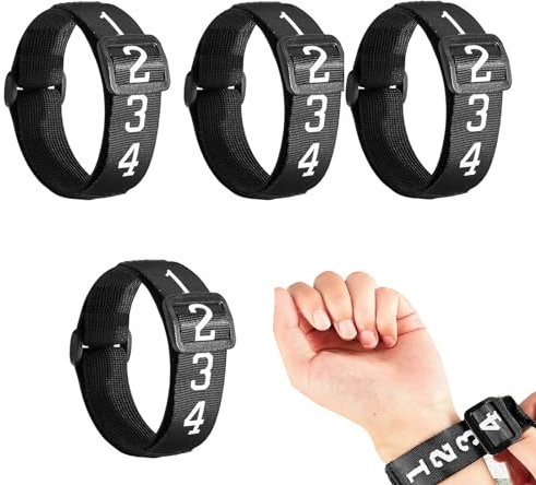 Wekuw 4 Stücke Schiedsrichterindikator (Schwarzes) Football Down Indicator Schiedsrichter Fußball-Down-Indikatoren Fußball-Armband Mit Abwärtsindikator am Handgelenk für Wettkampfsportarten