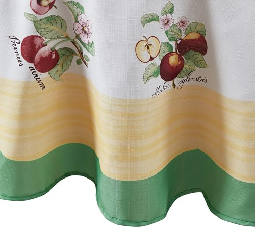 Elrene Home Fashions Villeroy & Boch French Garden Fleurence Stain and Water Resistant Dining Tablecloth, 70x70 Round