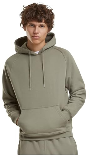 Urban Classics Herren Blank Hoody – Locker geschnittener Kapuzenpullover mit Kängurutasche und verstellbarer Kapuze für Freizeit Alltag Sport und Streetwear,Palegreen,5XL