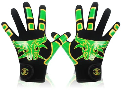 AMYESE Baseball-Softball-Schlaghandschuhe für Jugendliche – Green Bull Sport Baseball Schlaghandschuhe, atmungsaktiv, dehnbar, fester Griff, Softball-Schlaghandschuhe für Kinder, Mädchen, Jungen,