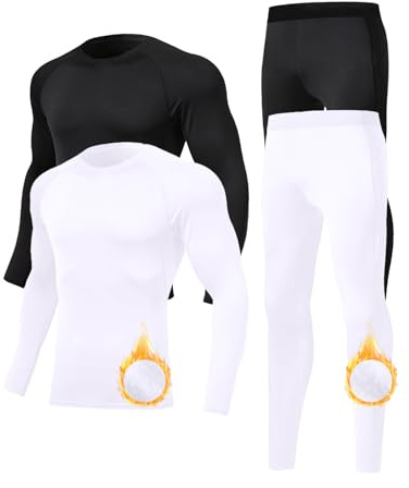 Towintec Intimo Termico Uomo Set Pantaloni Termici Asciugatura Palestra Biancheria Intima Termica Abbigliamento Termico Invernale Compressione Traspirante Riscaldante Biancheria Funzionale Running