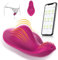 Hmxseu Tragbare Klitoris Vibratoren Ultradünner Butterfly Vibrator mit 9 Vibrationsmodi APP-Steuerung Vibratorensets Leiser Stark G-Punkt-Vibrator Klitoris Stimulator Massage Sexspielzeug für Frauen