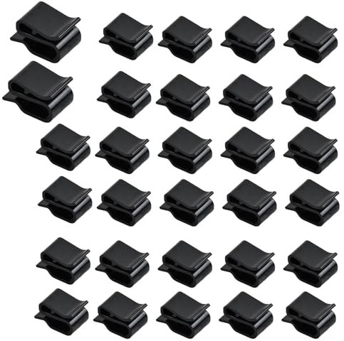 Solarpanel Kabelklemmen Photovoltaik Kabelclips Kabelhalter Kabelbinder Anhängerrahmen Drahtklemmen für Solarmodul Fixierung 30 Stück Schwarz