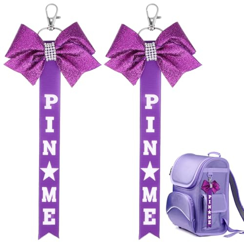 Sosoport Cheer Schlüsselanhänger Schleife Mit Funkelnden Strasssteinen Modisches Pin Me Band Für Rucksack Tasche Und Geldbeutel Stilvolles Cheerleader Zubehör 9.84X3.54X0.59In
