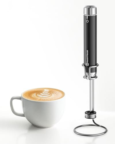 Maestri House Barista-Qualität Milchaufschäumer, LunaFro Art Wiederaufladbarer Milchaufschäumer mit stufenloser Geschwindigkeitsregelung, IPX6-Wasserschutz, Latte-Art-Mikroschaum für Latte, Flat White