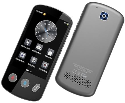 Jectse Dispositivo di Traduzione Linguistica AI, Traduttore Bidirezionale Multilingue con Touch Screen da 4 Pollici, Traduttore Vocale Istantaneo Portatile Supporta la Traduzione di