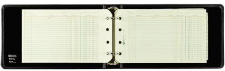 Kit de carpeta de libro mayor de cuatro anillas, 100 hojas de contabilidad, 8 1/2 x 5 1/2