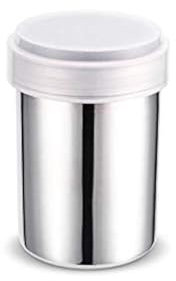 Aliotech Puderzuckerstreuer mit Deckel, Edelstahl, feinmaschig, Streuer, Zimt, Puderzucker, Puder, Kakao, Mehl, Schokolade, Kaffee, Sieb, Sprinkler, Bagger für Kaffee, Cappuccino, Latte