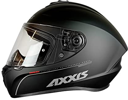 AXXIS Casco Moto Integral Pantalla Transparente FF112C DRAKEN Solid V.2 A11 Negro Mate HOMOLOGADO (XXL)