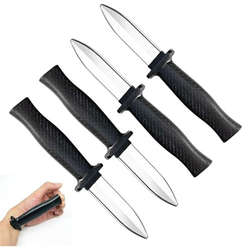 Coltello Finto, 4 Pezzi Coltello Giocattolo, Coltello Finto per Travestimento Halloween, Magic Knife, Coltello Pugnale a Scomparsa, Coltello Giocattolo, Pesce d'aprile, Scherzi di Halloween