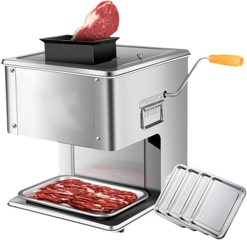 LLHTTDMBDFC Cortafiambres, Cortadora De Fiambre, Máquina trituradora de Carne Picadora de Carne eléctrica Comercial, Máquina cortadora de Verduras - Tamaño del Cuchillo: 10 mm/13 mm/15 mm/21 mm