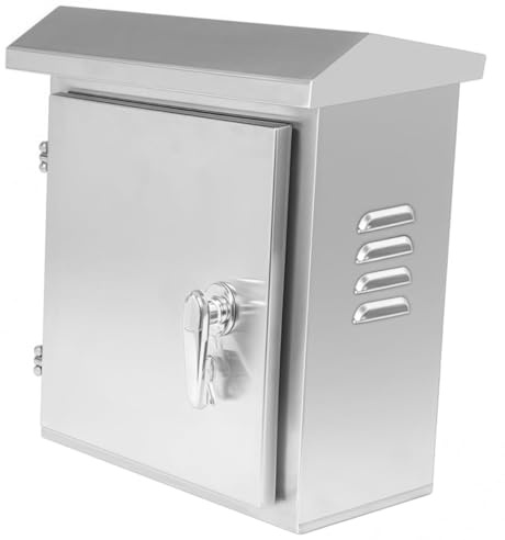500 * 400 * 160 mm Edelstahl Verteilerkasten Außen Wasserdicht, Wandmontiert Schaltschrank Zählerschrank, Aufputz Metall, Stromkasten Außenbereich, Zählerkasten Outdoor