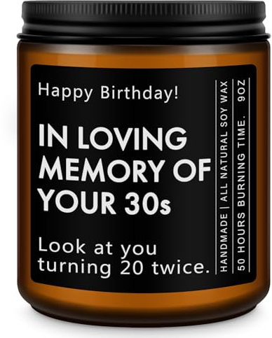 RIZOOCE 40th Birthday Gifts for Women Men, 1986 Birthday Scented Candle