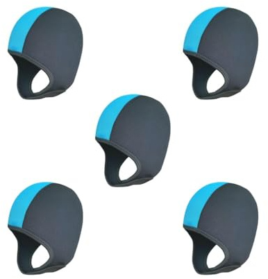 BHFZIAP Set di 5 cappucci per immersioni subacquee in neoprene da 3 mm, per kayak, canoa, sport acquatici, nero e blu lago