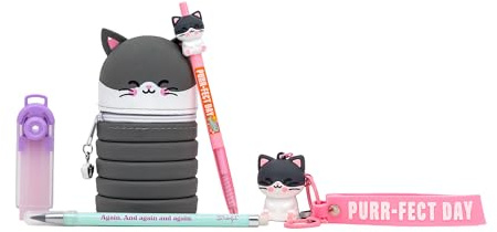 Mr. Wonderful Pack Back to School Cat – Kit Papeterie avec Trousse, Stylo 3D et Crayon Infini