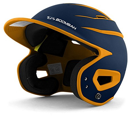 Boombah DEFCON Batting Helmet Sleek Profile Navy/Gold - Size Junior 6 1/4 - 7