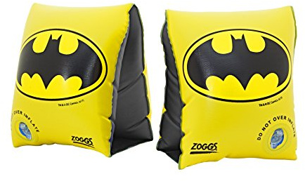 Zoggs Kids' Batman Swimming Armbands, Black/Yellow/Blue, 1-6 Years