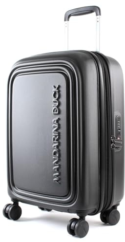 Mandarina Duck Logoduck + Trolley Cabin Exp, Bagaglio Valigia Unisex - Adulto, Nero (Black), 35x55x23/26(LxHxW)