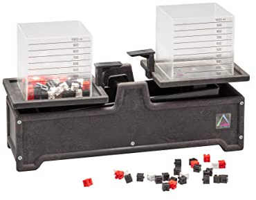 WISSNER® Tafelwaage mit 2 Literboxen & 100 Gewichtswürfeln