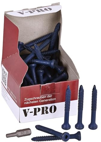 MULTIPICK Zugschraube Schlüsseldienst - [5.5 x 48 mm] Ziehschraube Türöffnung - Zylinder Zieher Schrauben Set - Schloss Schraube Türzylinder - Zugschrauben Glocke - 50 Stück