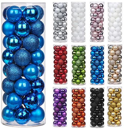4CM Weihnachtsdeko Weihnachtskugeln, 40 Stücke Bruchsiche Christbaumkugeln Ornamente Weihnachtsbaumschmuck für Weihnachtsbaum Christbaumkugeln Weihnachtsdekoration Kugeln
