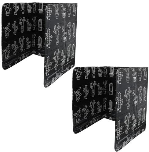 Amosfun Foldable Kitchen Splashbacks for Walls, Aluminum Stovetop Splatter Guard, Portable Anti-Splatter Guard for Cooking, Frying, Baking