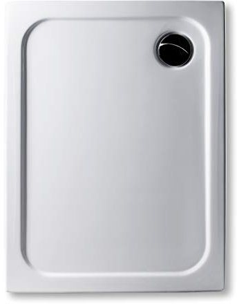 Acryl Duschwanne superflach GERADE UNTERSEITE - zum direkten Aufkleben geeignet, rechteckig weiß/aus Deutscher Produktion/verschiedene Größen (weiß, 110 x 80 cm)