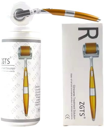 DAVACO Dermaroller Facial ZGTS 0 5 mm con Microagujas de Titanio Tratamiento Antiedad para el Rostro Estimula Colágeno Reduce Arrugas y Cicatrices Uso Seguro en Casa para Rejuvenecer la Piel