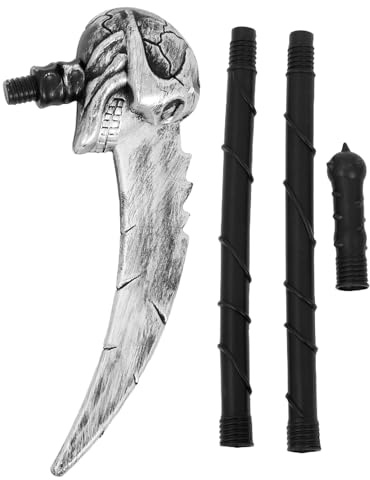Ciieeo Faucille Factice Halloween Argentée 1 Pc, Accessoire de Simulation pour Cosplay et Décoration de Fête, Outil de Faux Réaliste pour Déguisement Halloween et Soirées Costumées