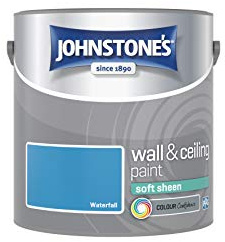 Johnstone's - Wall & Ceiling Paint - Waterfall - Soft Sheen Finish - Emulsion Paint - Fantastic Coverage - Easy to Apply - Dry in 1-2 Hours - 12m2 Coverage per Litre - 2.5L