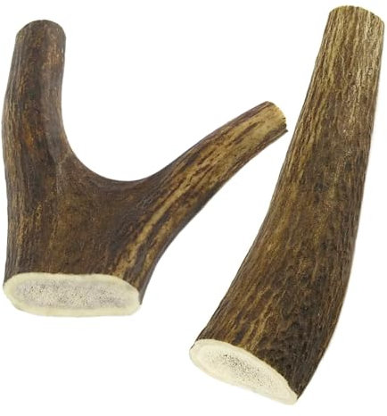 ARTISAN GIFT CO Corno di Cervo per Cani, Osso per cani da Masticare 100% Naturale, peso minimo Confezione 100gr. (S - 2 pz.)