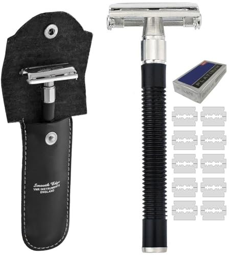 Butterfly Double Edge Shaving Safety Open Tooth Shaving Safety In Black YNR