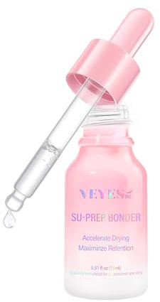 VEYES INC Super Lash Bonder for Eyelash Extensions SU-PREP Bonder, Glue Accelerator, Lash Sealant, Adhesive Companion, Reducing Glue Fumes and Extending Eyelash Retention Time, Salon Eyelash Supplies