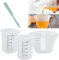 Tasses à Mesurer Silicone,Verre Doseur,Verre Doseur Silicone,Tasse à Mesurer,Gobelet Silicone,Epoxy Tasses en Silicone,Gobelets doseurs en silicone,Tasses en Silicone pour Résine,100ml,250ml,3pcs