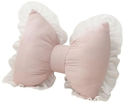 Pillows Couch Bow Pillow Cute Bow Shaped Pillows Lumbar Pillow Home Decorative Bowknot Throw Pillow Cushion For Sofa Couch Bed Living Room Bedroom Car Backrest Cushion Mid Throw Pillows for (Pink, A)