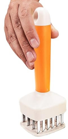 Battitore per bistecca | Pinzatrice per batticarne in acciaio inossidabile | Strumento di attesa per forare carne con 24 aghi in acciaio per barbecue