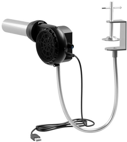 Gramigg Soffiatore per barbecue per cucinare all'aperto soffietto portatile ricaricabile USB con tubo di alluminio BBQ Fan
