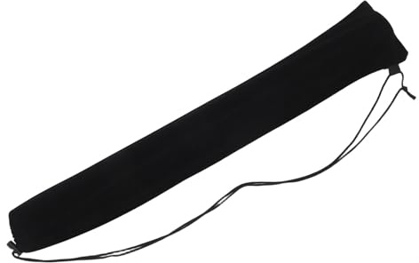 GLEAVI Bolsa de Almacenamiento para Flauta Negra de 14X75 CM Mochila Bandolera Terciopelo Afelpado Funda Protectora Portátil para Instrumento de Viento Bolsa de Transporte Segura para