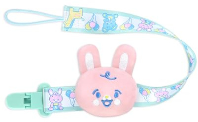 LittleForBig nappkedja för vuxna baby parad plysch nappkedja – rosa kanin