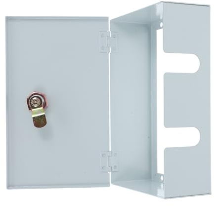 TOBBOMEY Caja de Enchufe de Hierro para Exterior con Cerradura Caja de Conexiones Eléctricas Tipo 86 para Punto de Conexión Vehículo Eléctrico Protección Antilluvia y Seguridad Adicional