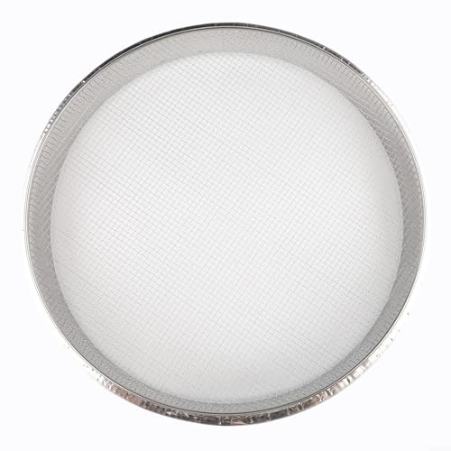 Setaccio per farina in acciaio inox, 40 cm, setaccio a maglia fine per la cottura, Filtro da cucina rotondo per farina e zucchero in polvere, Strumento per la cottura a maglia del filtro dell'olio