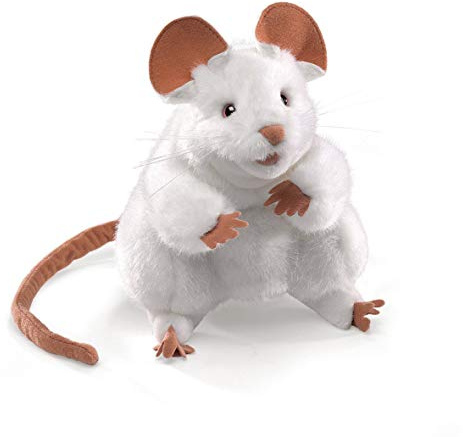 Folkmanis Mouse Hand Puppet, White
