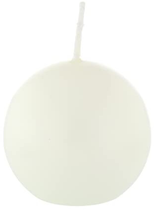 Bougie boule Ivoire 8 cm, 6 bougies, Bougie Ronde, Sans parfum