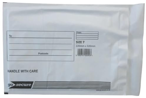 GoSecure Bubble Envelope Size 7 Internal Dimensions 240x320mm White (Pack of 50) KF71451