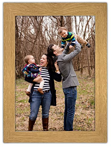 SM Decor Oak A4 Picture Frame - Freestanding and Wall Mounted Photo Frame for Pictures Posters & Certificates, A4 Size Compact Picture Frames - Oak, A4 (21 x 30 cm)
