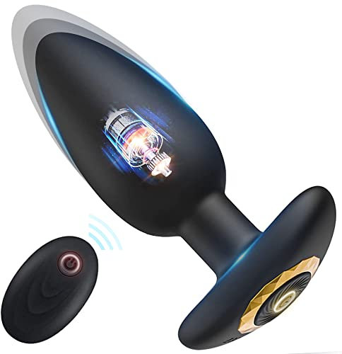 Large Analvibrator Prostata Stimulator für Fortgeschrittene Anal Expansion, mit 10 Intensive Vibrationen- Stärker Anal Pleasure Exploration,Silikon Anus Plug mit Fernbedienung,Vaginaler Anal Orgasmus