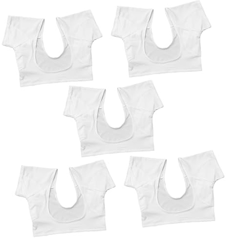 Beaupretty Oreol Pour Femme 5 Pièces Coussin D'aisselle Lavable Gilet De Sous-vêtement Anti-transpiration Sueur Pour Les Aisselles Gilet De Sauna Pour Femme Blanche Des Sports Étui De Protection Homme