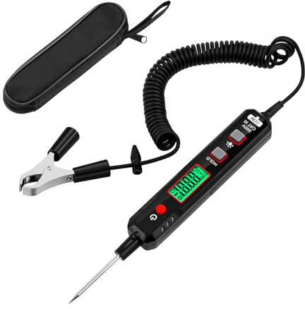 OBDResource Spannungsprüfer kfz Smart Circuit Tester, Stromfühler 0,8-100V DC Spannungsprüfer Automotive Kontinuität Test Elektrische Tester Auto Sicherung Tester mit Taschenlampe für Autobatterie