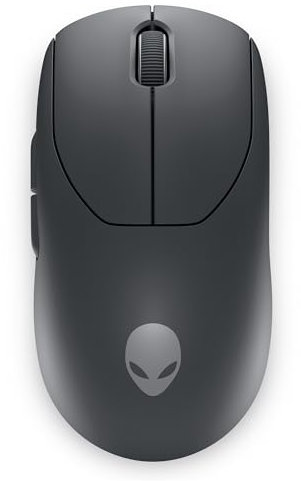 Alienware Mouse da gioco wireless Pro - Connettività cablata wireless/USB da 2,4 GHz, DPI regolabile, tecnologia sensore ottico, 6 pulsanti programmabili, velocità massima del sensore IPS 650 - Dark